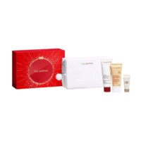 Clarins Radiance Care Expert Set - Beauty Flash Balm 50ml, Foaming Cleanser 30ml + SOS Primer White 10ml